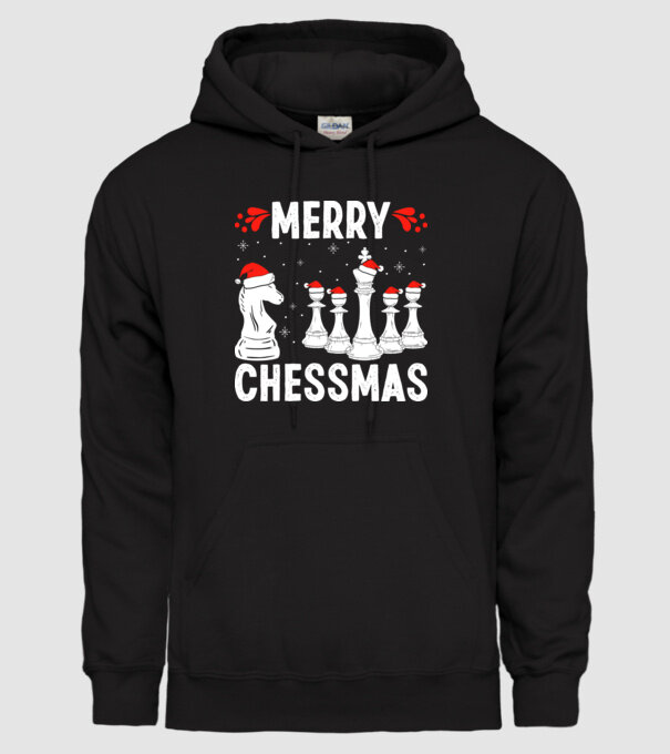 merry chessmass model negru pe tricou