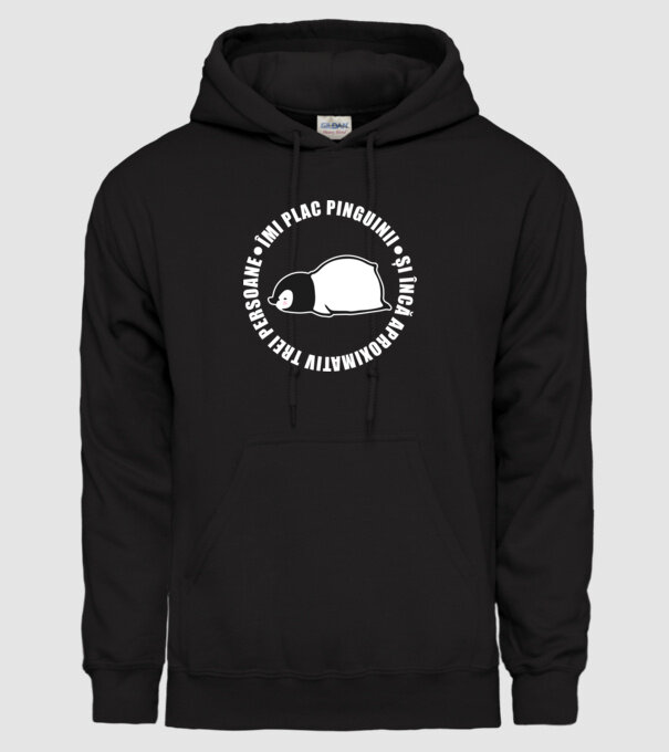 Îmi plac pinguinii - și încă aproximativ trei persoane model negru pe tricou