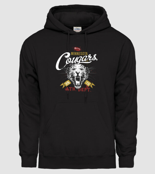 Minesota Cougars model negru pe tricou
