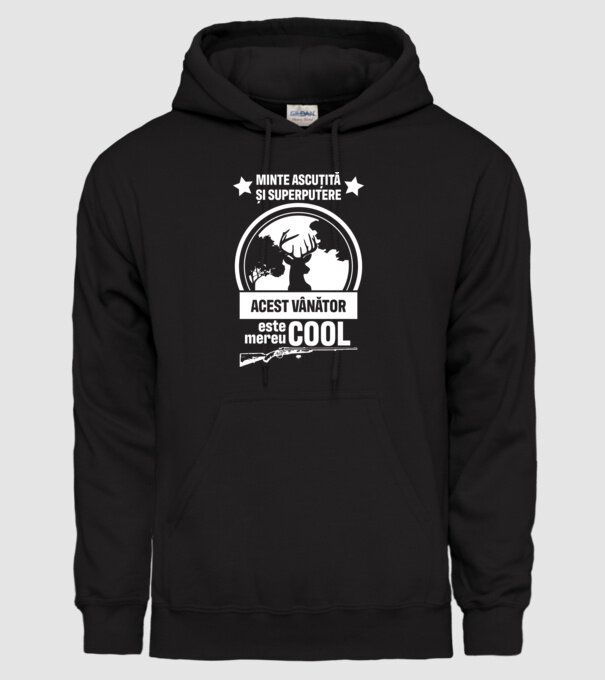 minte ascuțită și superputere acest vânător este mereu cool model negru pe tricou