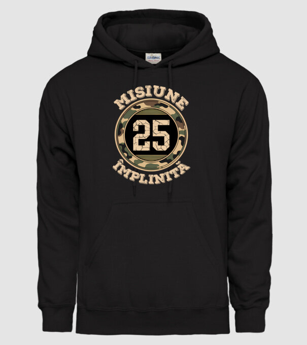 Misiune împlinită 25 model negru pe tricou