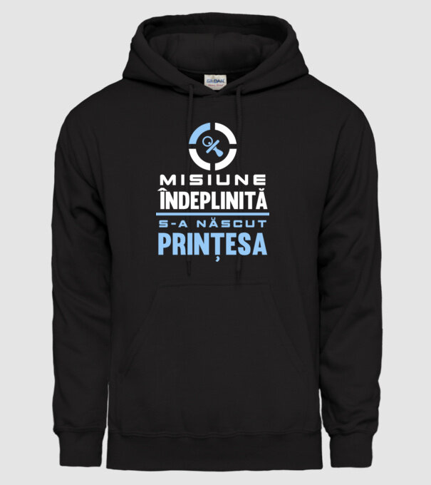 Misiune îndeplinită - s-a născut prințesa model negru pe tricou
