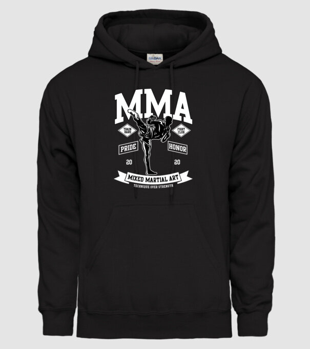 MMA model negru pe tricou