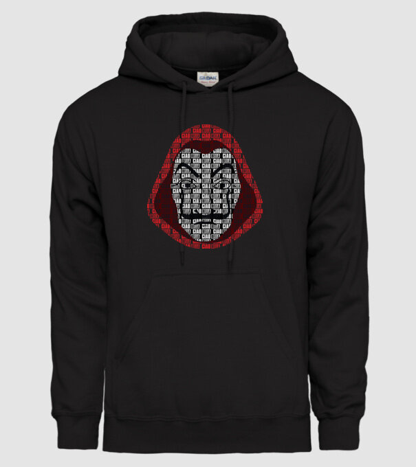 money heist ciao bella model negru pe tricou