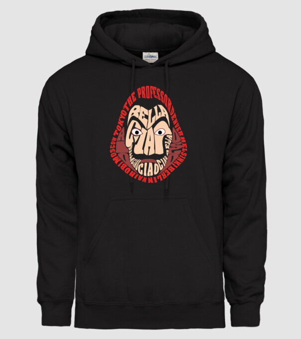money heist logo names model negru pe tricou