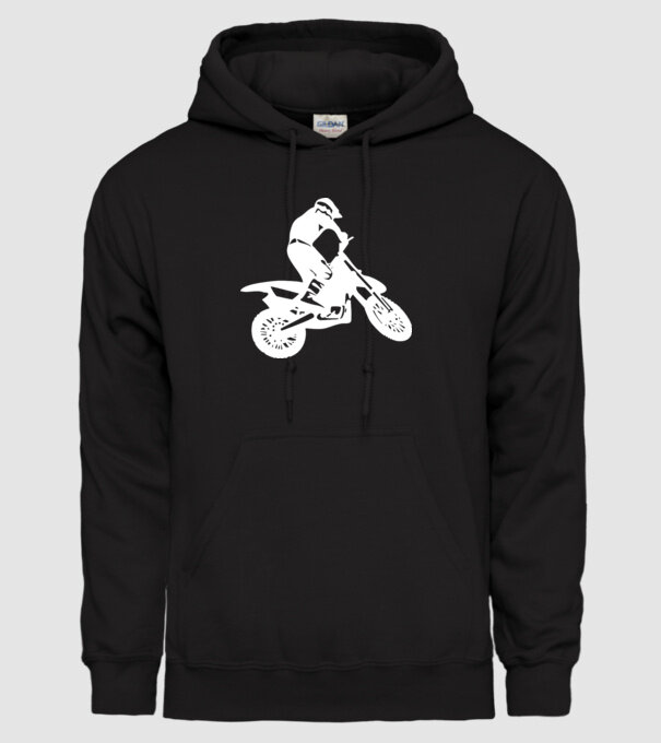 Mountain Bike model negru pe tricou