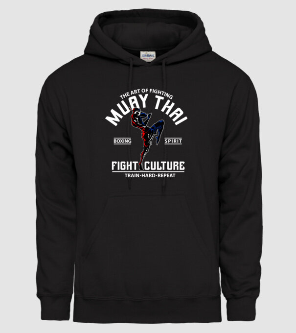 Muay Thai model negru pe tricou