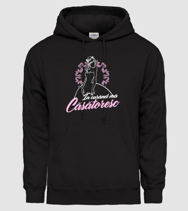 În curând mă căsătoresc model negru pe tricou
