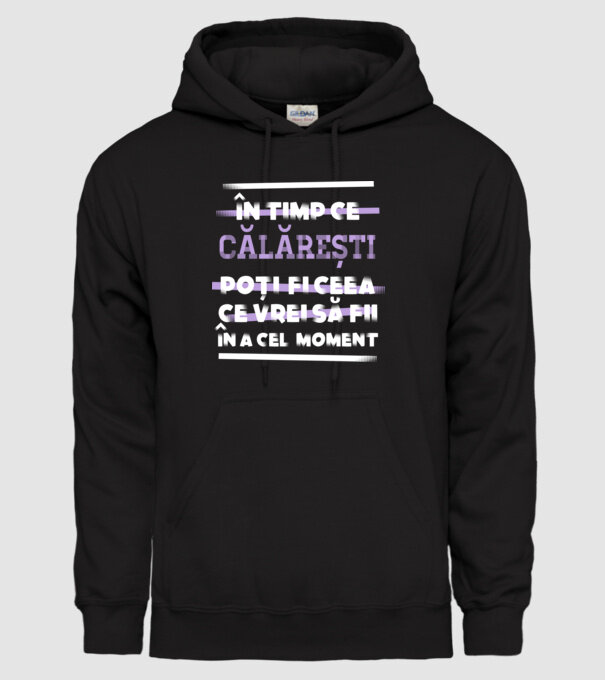 în timp ce călărești poți fi ceea ce vrei să fii - în acel moment model negru pe tricou
