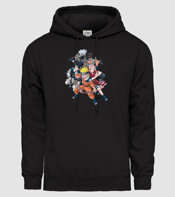 NARUTO model negru pe tricou