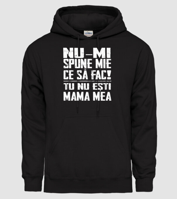 ne-mondd-meg-mit-csinaljak-ANYA-FEHER-RO model negru pe tricou