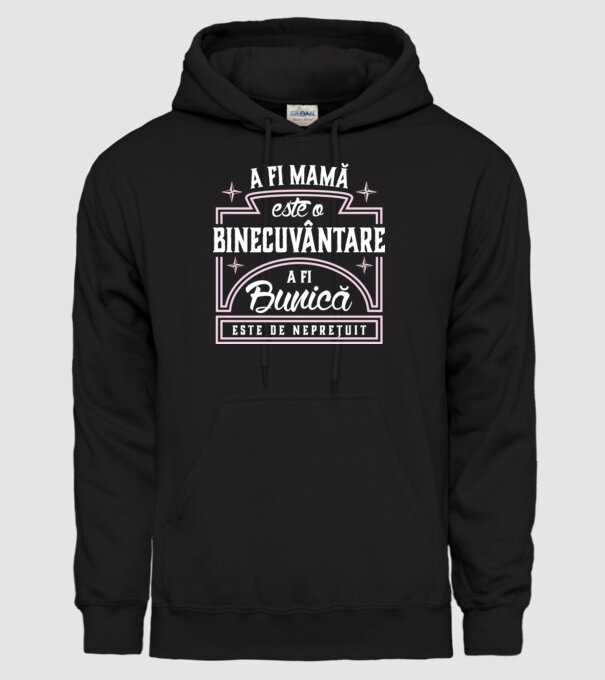 Neprețuit bunica model negru pe tricou