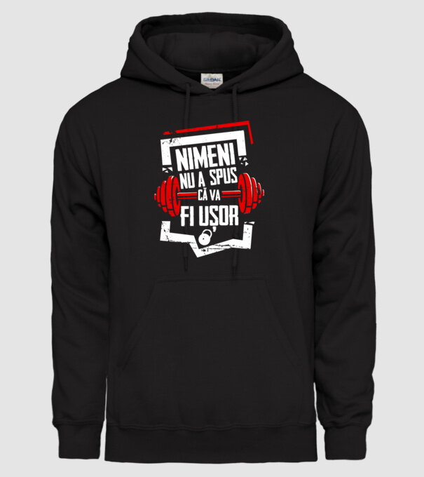 nimeni nu a spus că va fi ușor model negru pe tricou