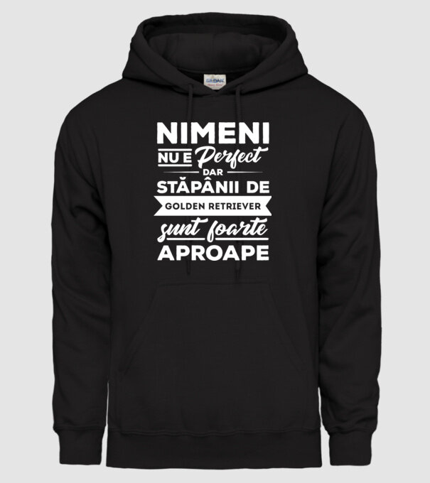 nimeni nu e perfect, dar stăpânii de goldern retriever sunt foarte aproape model negru pe tricou