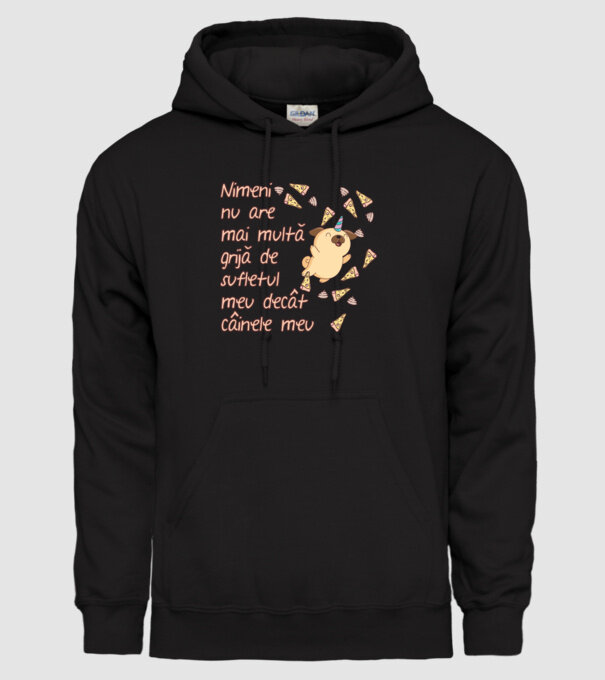 Nimic nu are mai multă grijă de sufletul meu decât câinele meu model negru pe tricou