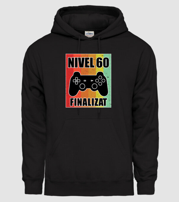 Nivel 60 finalizat model negru pe tricou