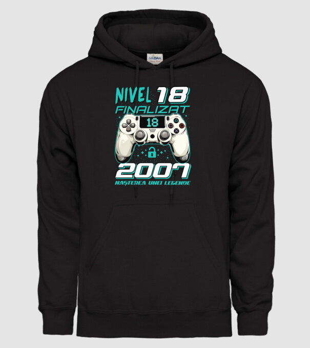 Nivel finalizat 18 2007 model negru pe tricou