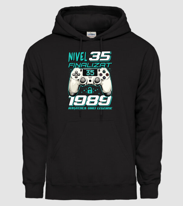 Nivel finalizat 35 1990 model negru pe tricou