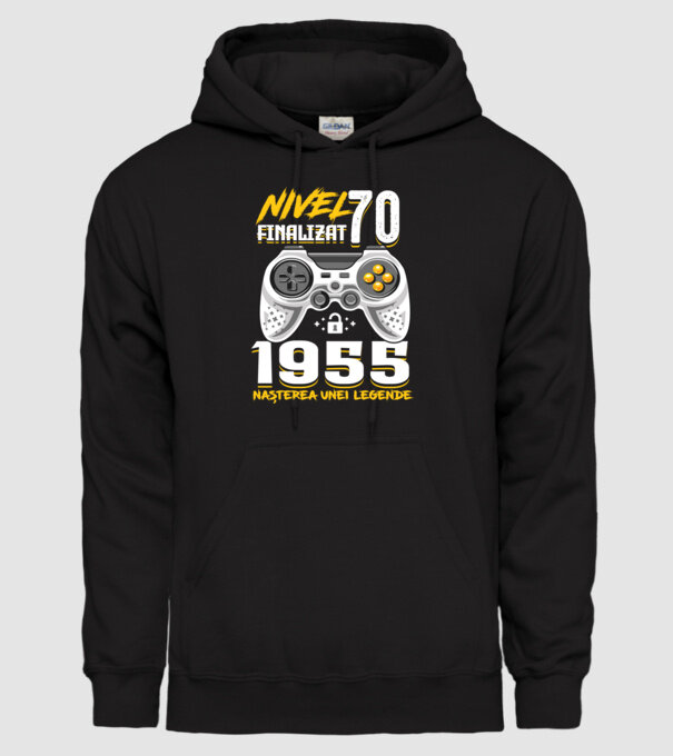 Nivel Finalizat 70 model negru pe tricou