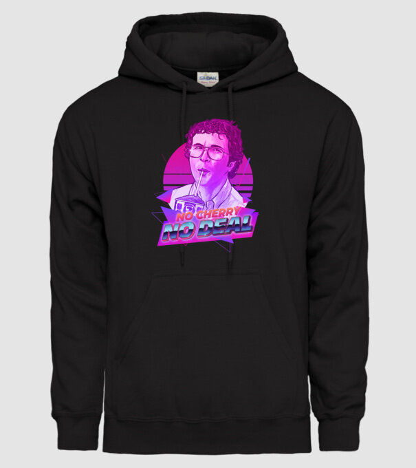 no cherry no deal stranger things model negru pe tricou