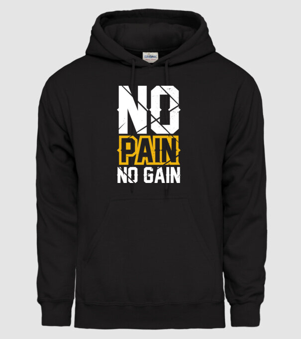 No Pain No Gain model negru pe tricou
