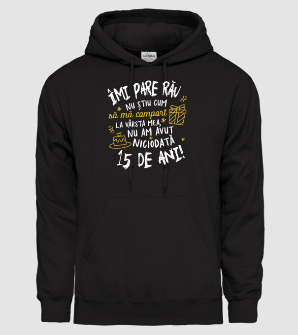 Nu am avut niciodată 15 de ani model negru pe tricou
