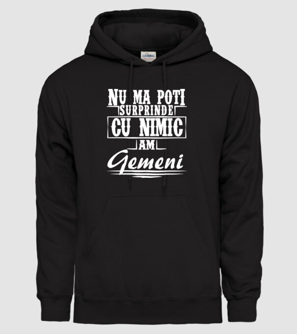 Nu mă poți surprinde cu nimic, am gemeni model negru pe tricou
