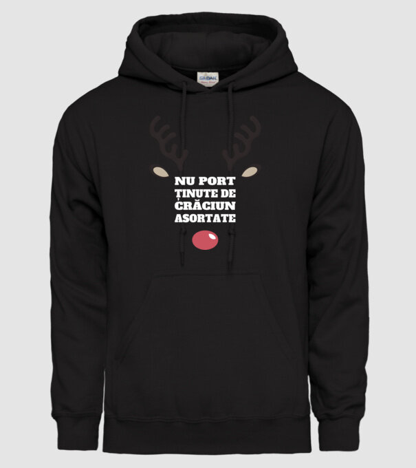 Nu port ținute de crăciun asortate crăciun chiar căprioară Negru model negru pe tricou