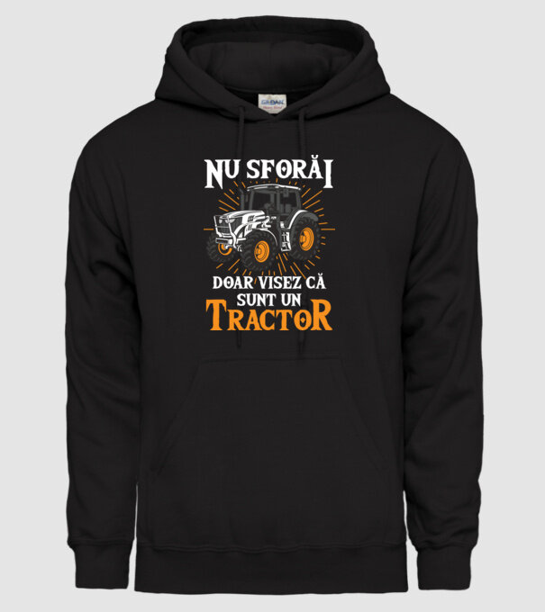 Nu sforăi, doar visez că sunt un Tractor model negru pe tricou