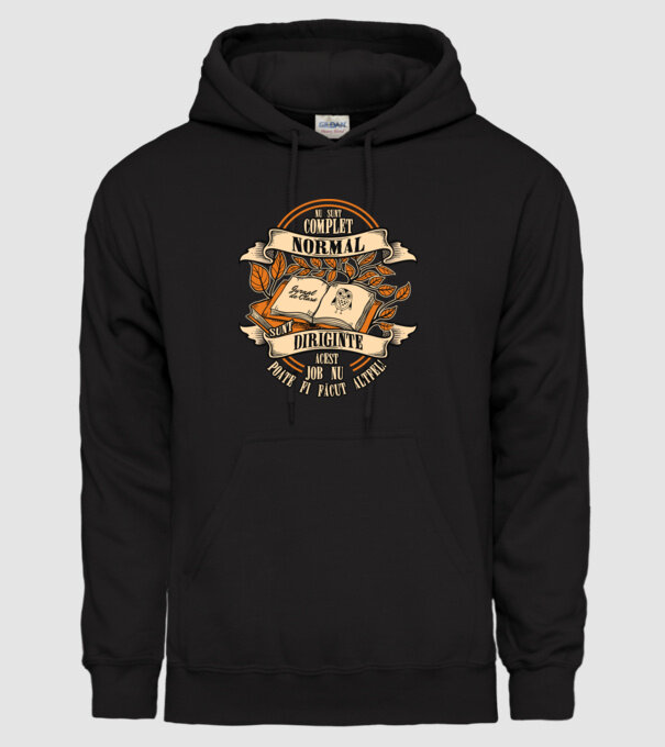 nu sunt complet normal - sunt diriginte acest job nu poate fi făcut altfel! model negru pe tricou