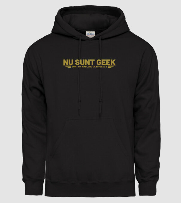 nu sunt geek, sunt un warlord de nivelul 9 model negru pe tricou