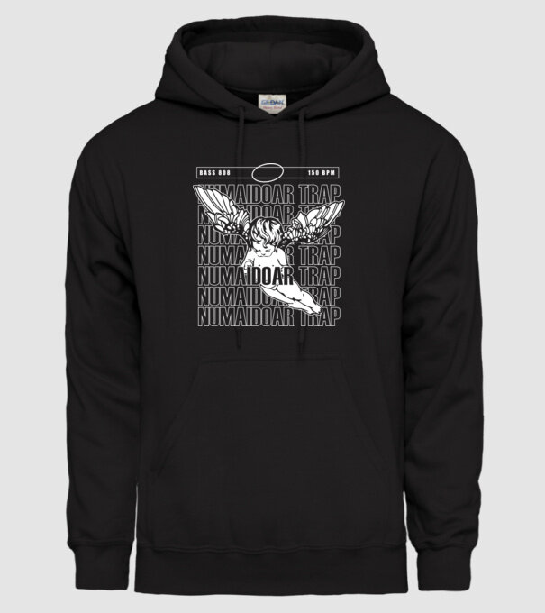 numaidoar trap model negru pe tricou
