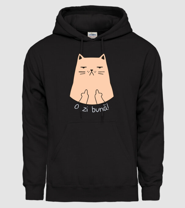 O zi bună model negru pe tricou