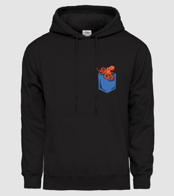 Octopus model negru pe tricou