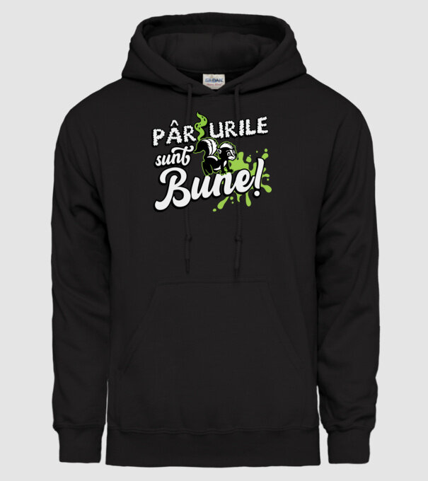 Pârțurile sunt bune model negru pe tricou