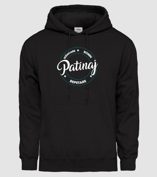 patinaj model negru pe tricou