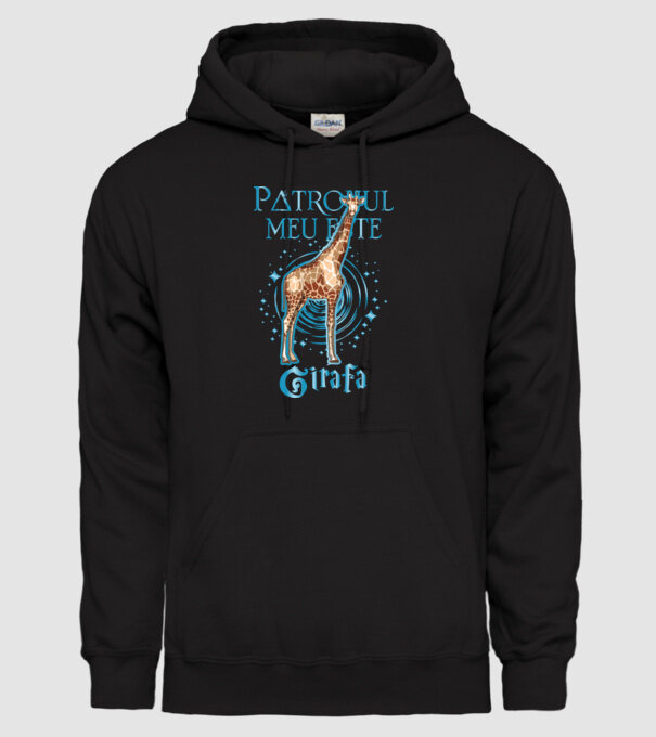 Patronul meu este GIRAFA model negru pe tricou