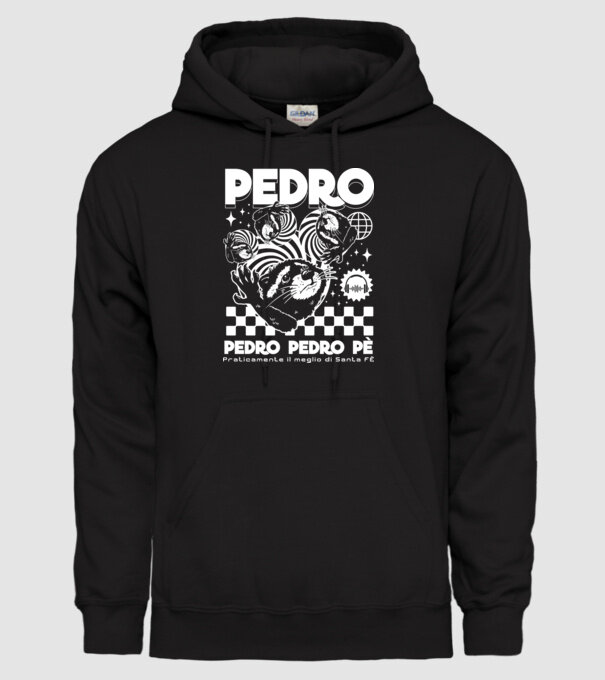 Pedro techno model negru pe tricou