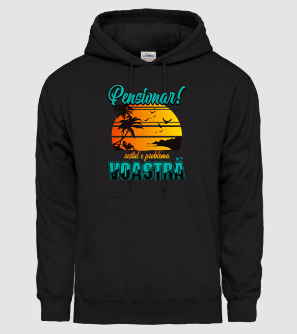 Pensionar! Restul e problema voastră model negru pe tricou