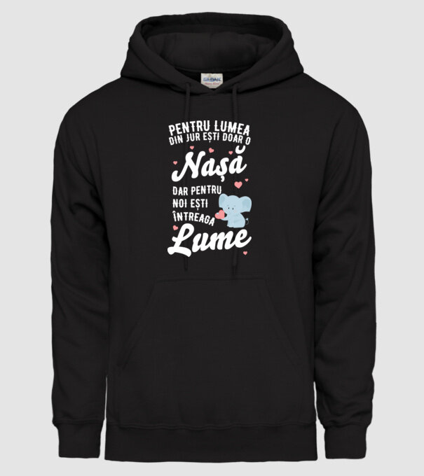 Pentru lumea din jur ești doar o nașă, dar pentru noi ești întreaga lume model negru pe tricou