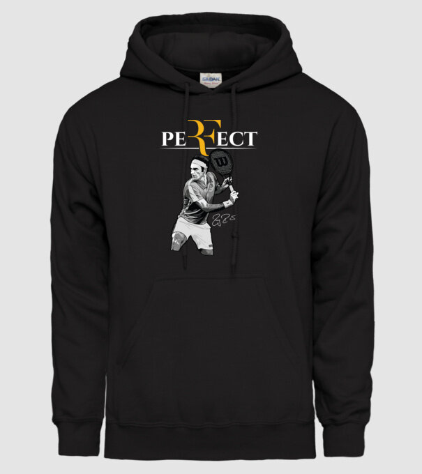 peRFect model negru pe tricou