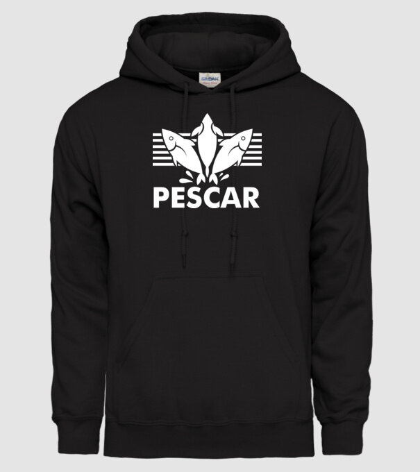 Pescar original model negru pe tricou