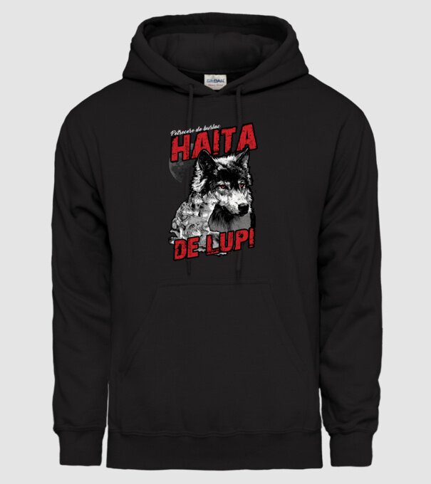 Petrecere de burlac - haită de lupi model negru pe tricou