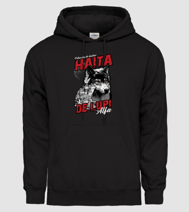 Petrecere de burlac - haită de lupi masculi alfa model negru pe tricou