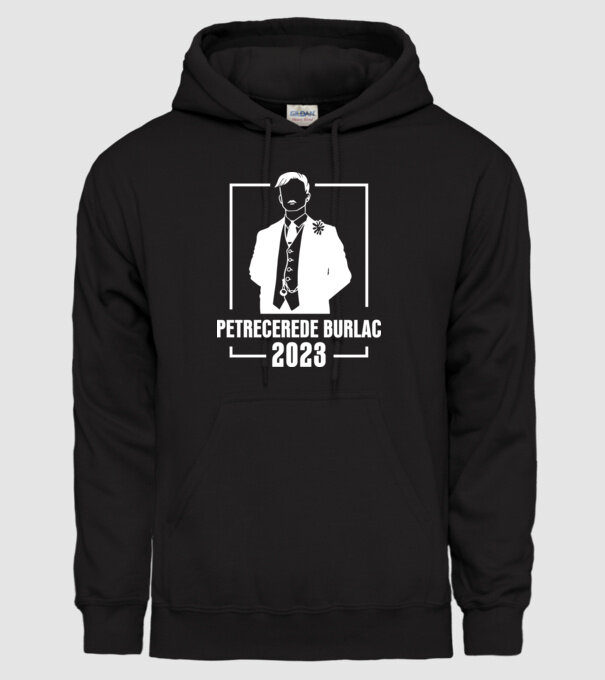 Petrecere de burlac model negru pe tricou