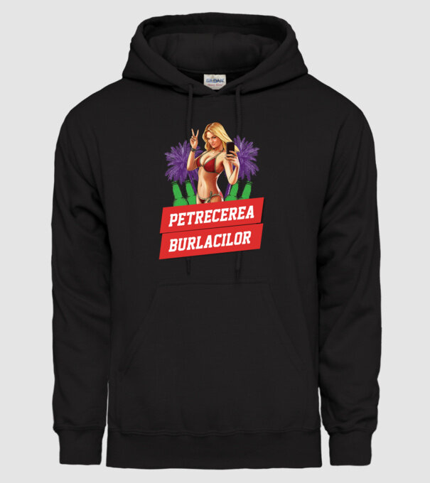 petrecerea burlacilor model negru pe tricou