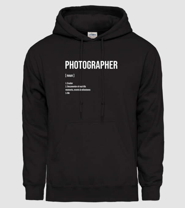 Photographer model negru pe tricou