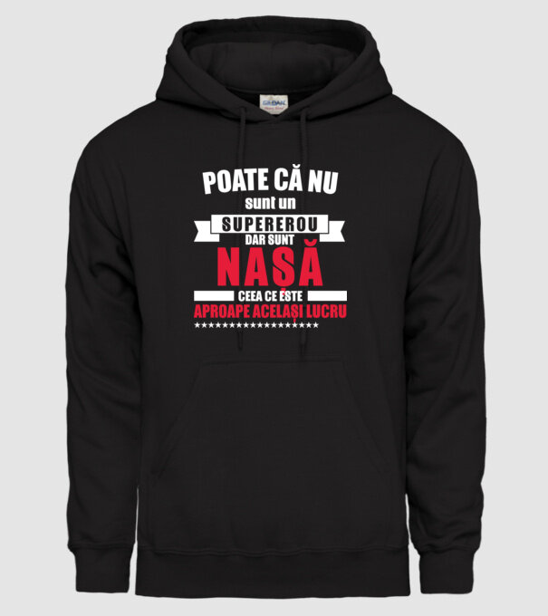 Poate că nu sunt un supererou, dar sunt nașă, ceea ce este aproape același lucru model negru pe tricou