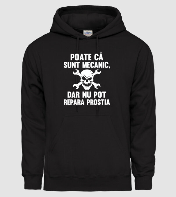 Poate că sunt mecanic, dar nu pot repara prostia model negru pe tricou