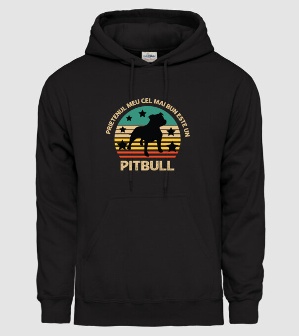 Prietenul meu cel mai bun este un pitbull model negru pe tricou